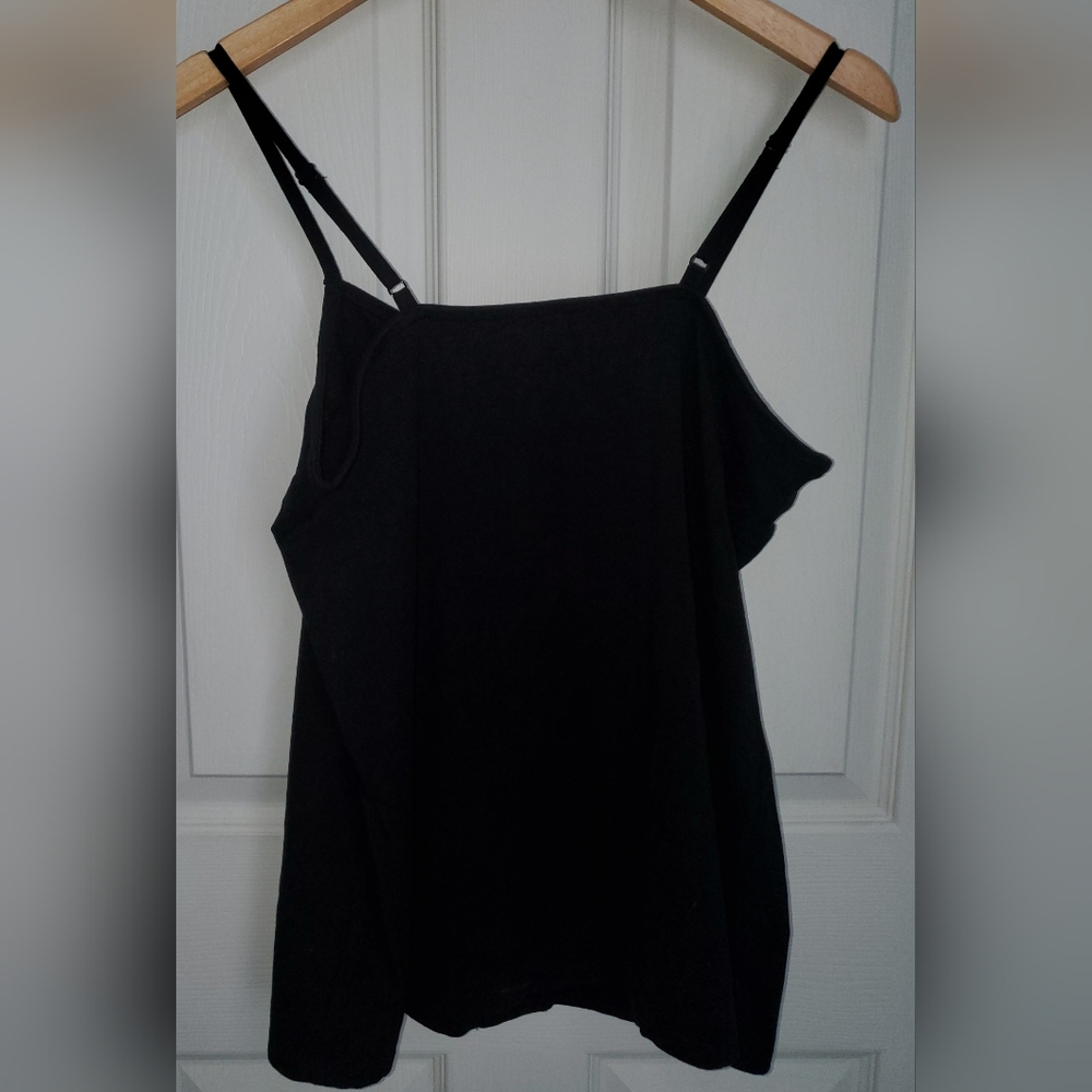 Torrid Foxy Goth Biker Lace Up Cami Women's Size 1 14/16 Blk Corset Tank Top - Picture 2 of 3